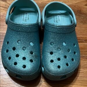 CROCS Kids Sparkle Water Shoes - Aqua